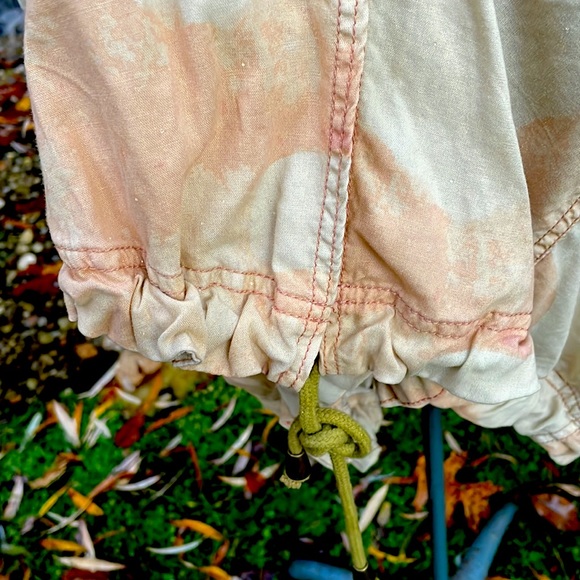 FREE PEOPLE PINK & TAN TYE DYE LONG JACKET 🩷🤎- XS/S - TP - RUNS BIG !- NEW ! - Picture 11 of 13